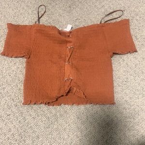 Off the shoulder crop top